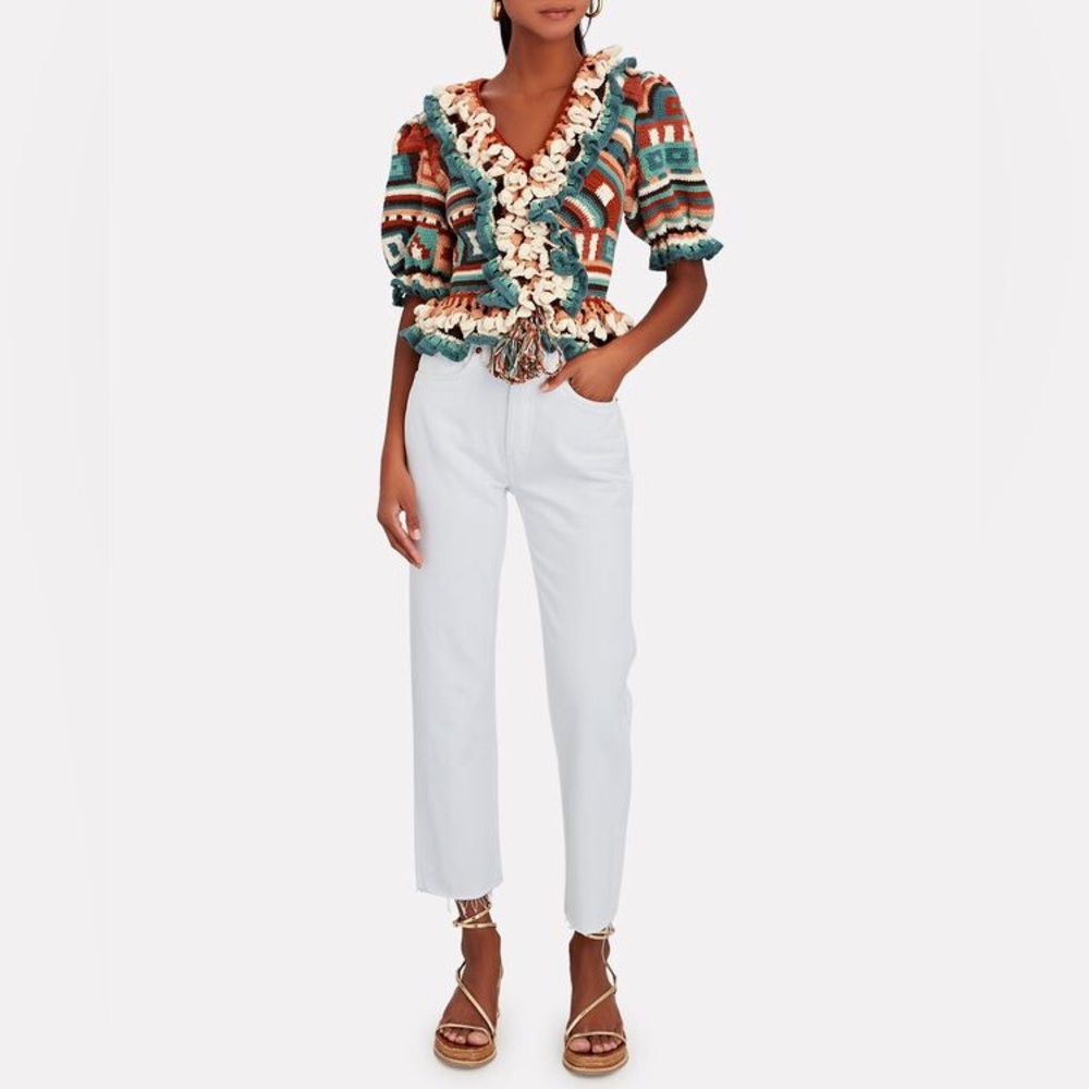 Re/Done White Straight Leg Jeans